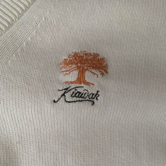 Pickering Sweater Men’s Large White Pullover Kiawak Golf V-Neck Vintage - Picture 2 of 11